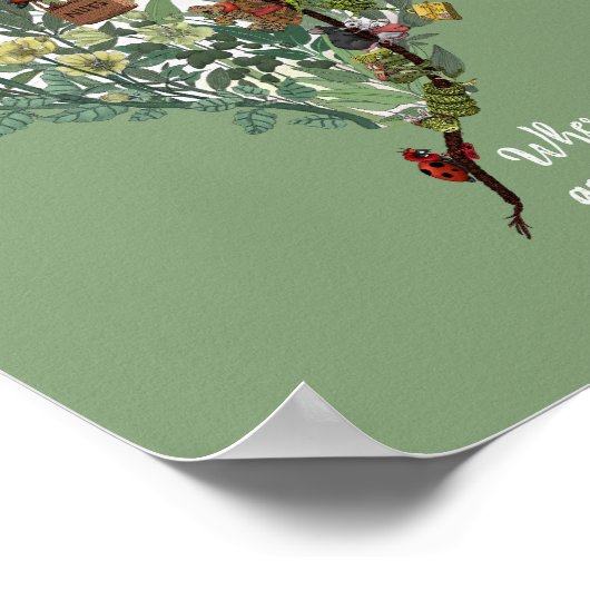 かわいいレディーバグおもしろいインスパイアとアドベンチャー引用文 ポスター (角)