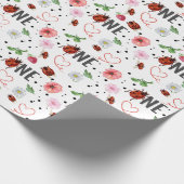 かわいいレディーバグのギフト1歳の誕生日 ラッピングペーパー (角)