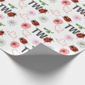 かわいいレディーバグのギフト2nd誕生日ラッピング紙 ラッピングペーパー (角)