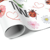 かわいいレディーバグのギフト2nd誕生日ラッピング紙 ラッピングペーパー (ロールコーナー)