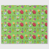 かわいいレディーバグの包装紙 ラッピングペーパー (フラット)