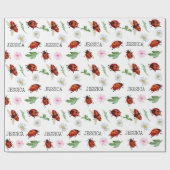 かわいいレディーバグの贈り物 ラッピングペーパー (フラット)