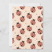 かわいいレディーバグバースデーパーティ招待状 招待状 (裏面)