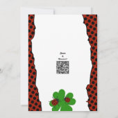 かわいいレディーバグパーティー2nd誕生日招待状カード 招待状 (裏面)