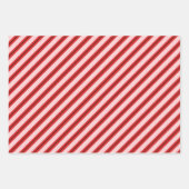 かわいいレディーバグ水玉模様ピンクストライプ色 ラッピングペーパーシート (正面3)