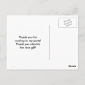 かわいいレディーバグ誕生日ありがとう ポストカード (裏面)