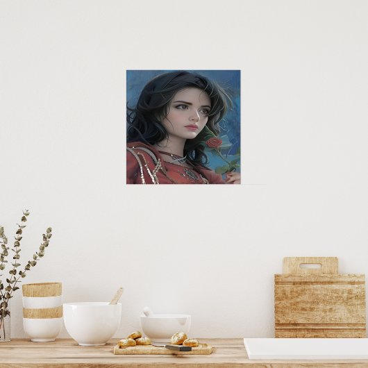 かわいいレディーポスター ポスター (キッチン)