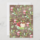 かわいいレディーレディーレディーバグ赤ちゃんシャワー 招待状 (裏面)