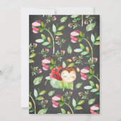 かわいいレディーレディーレディーバグ赤ちゃんシャワー 招待状 (裏面)