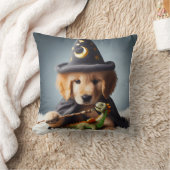 かわいいレトリバー魔法使い枕 クッション (ブランケット)