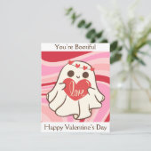 かわいいレトロあなたはブーツifulゴーストバレンタインデー シーズンカード (スタンド正面)