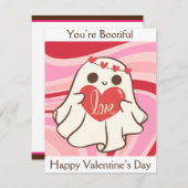 かわいいレトロあなたはブーティフルゴーストバレンタイン シーズンカード (正面/裏面)