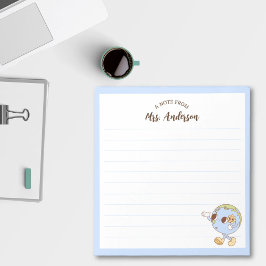 かわいいレトロおもしろいグローブ新学期 ノートパッド