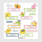 かわいいレトロおもしろい漫画 |新学期 シール (シート)