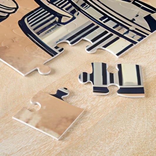 かわいいレトロお母さんと娘のベーキング ジグソーパズル (側面)