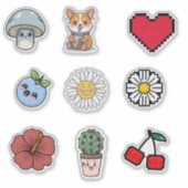 かわいいレトロかわいいスタイルシール シール (正面)