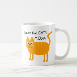 かわいいレトロことわざオレンジキャットネームを追加お茶スープ コーヒーマグカップ