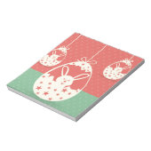 かわいいレトロなイースターバニーとイースター卵 ノートパッド (回転)