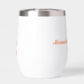 かわいいレトロなオレンジパーソナライズされた色 (背面)