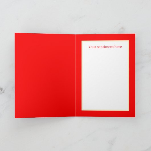 かわいいレトロなバレンタインデーの犬 シーズンカード (内部)