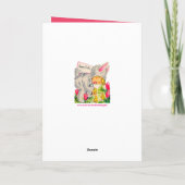 かわいいレトロなビンテージのイースターの子供の休日 シーズンカード (裏面)