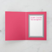 かわいいレトロなビンテージのイースターの子供の休日 シーズンカード (内部)