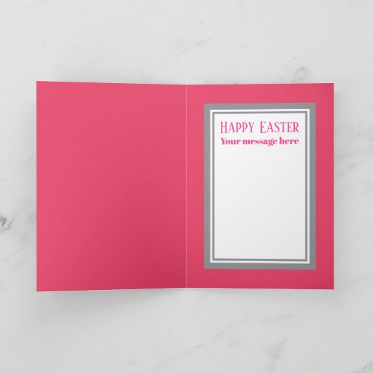 かわいいレトロなビンテージのイースターの子供の休日 シーズンカード (内部)