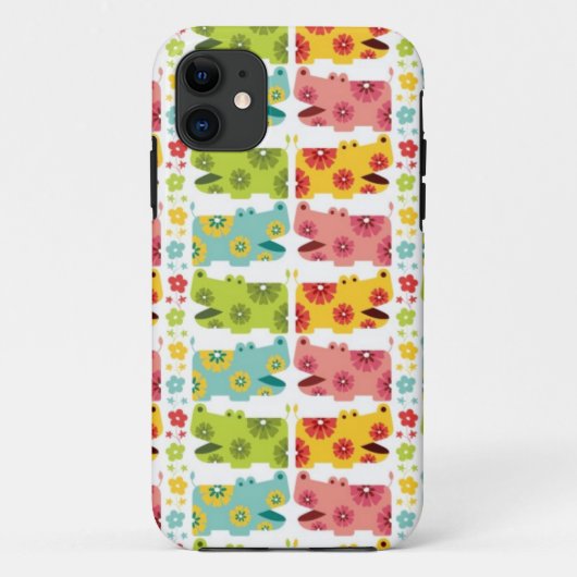 かわいいレトロなフラワーヒッピー柄 Case-Mate iPhoneケース (裏面)