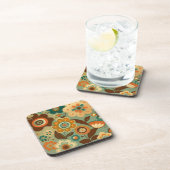 かわいいレトロなヴィンテージの花 コースター (右側)