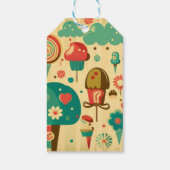 かわいいレトロなヴィンテージアイスクリーム ギフトタグ (裏面)