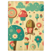 かわいいレトロなヴィンテージアイスクリーム クリップボード (裏面)