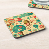 かわいいレトロなヴィンテージアイスクリーム コースター (左側)