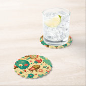 かわいいレトロなヴィンテージアイスクリーム ペーパーコースター (インサイチュ)