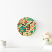 かわいいレトロなヴィンテージアイスクリーム ラウンド壁時計 (ホーム)