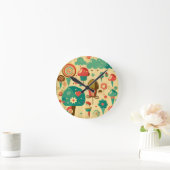 かわいいレトロなヴィンテージアイスクリーム ラウンド壁時計 (ホーム)