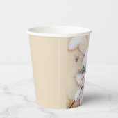 かわいいレトロなヴィンテージイースターバニーパーティー  紙コップ (右)