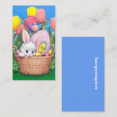 かわいいレトロなヴィンテージイースターバニーホリデー 名刺 (正面/裏面)