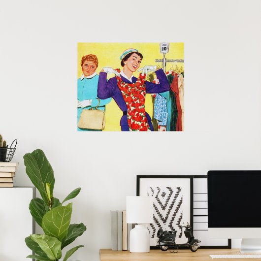 かわいいレトロなヴィンテージ店 ポスター (ホームオフィス)