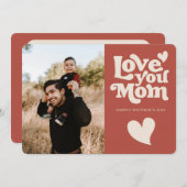 かわいいレトロな母の日 シーズンカード (正面/裏面)