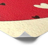 かわいいレトロな猫バレンタインのポスター ポスター (角)