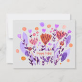 かわいいレトロな花イースターカード シーズンカード (正面)