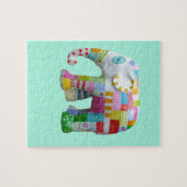 かわいいレトロな象お洒落カラフル ジグソーパズル (横)