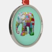 かわいいレトロな象お洒落カラフル メタルオーナメント (右)