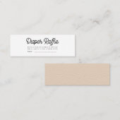 かわいいレトロな赤ちゃんシャワーおむつラッフルチケット スキニー名刺 (正面/裏面)