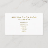 かわいいレトロのいちごの果パーソナライズされた物 名刺 (裏面)