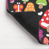 かわいいレトロのきのこの花の葉のマウスパッド マウスパッド (コーナー)