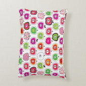 かわいいレトロのりんごパターン アクセントクッション (裏面(縦))