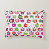 かわいいレトロのりんごパターン アクセントクッション (裏面)