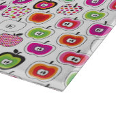 かわいいレトロのりんごパターン カッティングボード (角)