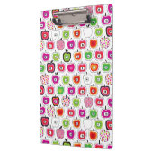 かわいいレトロのりんごパターン クリップボード (左)